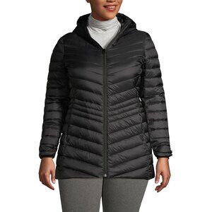 Ladies Lands End black down puffer coat